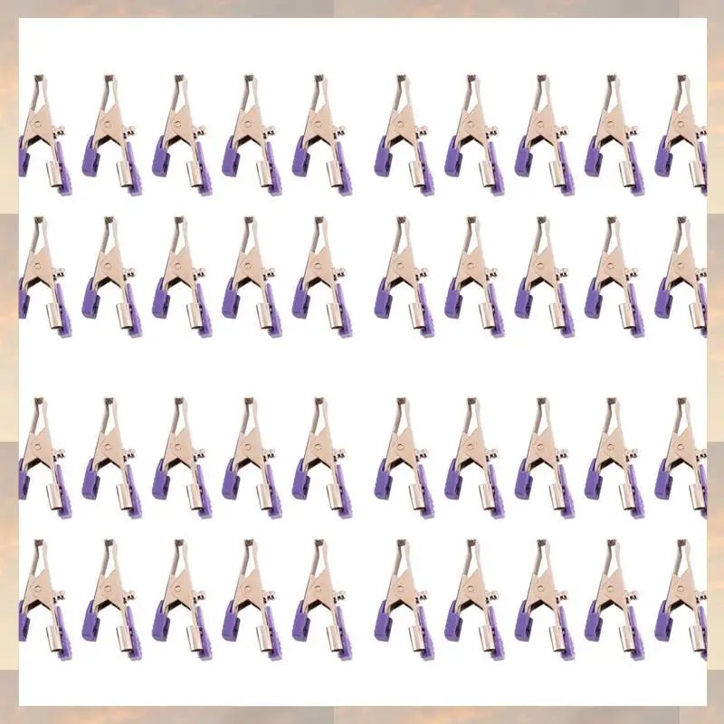 

2025 New-40Pcs Reusable ECG/EKG Alligator Clip Electrodes For Animals, Pets, Dogs, Cats And Veterinary, Used To Fix Cables
