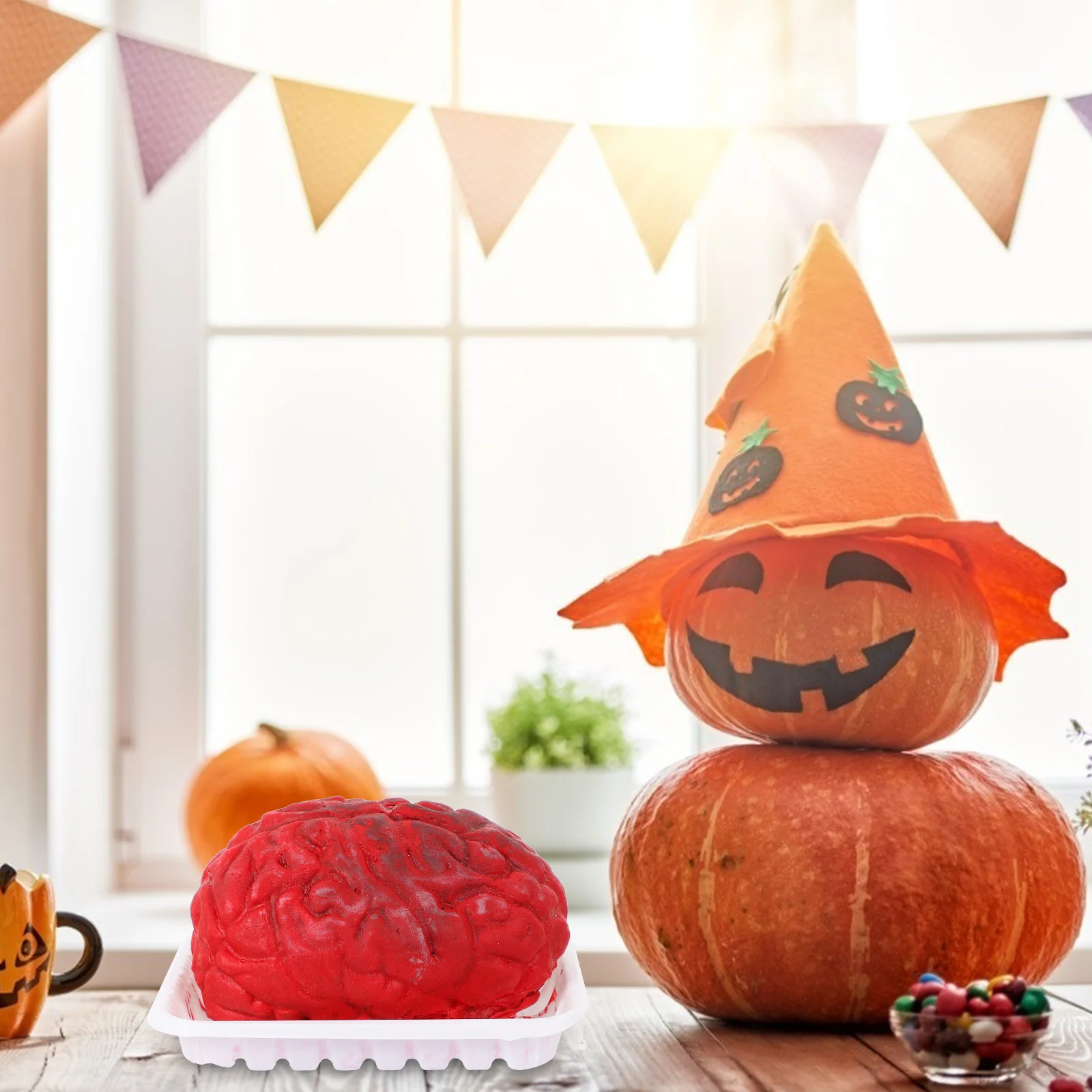 

Halloween Brain Prop Lightweight Scary Decor For Party Yard Haunted House New Novelty Simulation Human