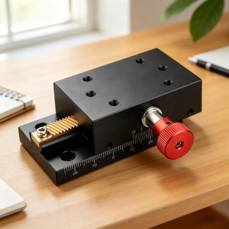 652F Positioning Stage with Machined Aluminum Body and Anodized Finish