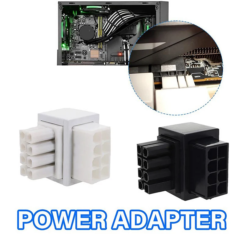 

Stable Operation ATX 8Pin Female 90 Degree Angled To Male Power Adapter GPU Power Steering Connector For Graphics Video Card GPU