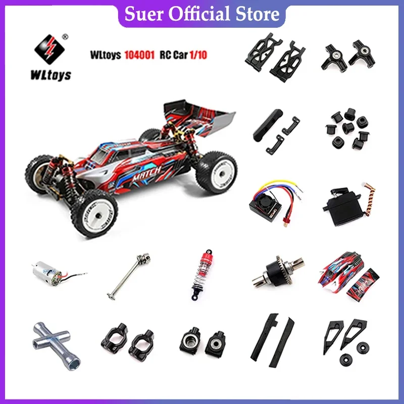 WLtoys 104001 1/10 RC Car Spare Parts Swing Arm C Seat Differential Vehicle Bottom Motor Reduction Gear Shock Absorbers Tire