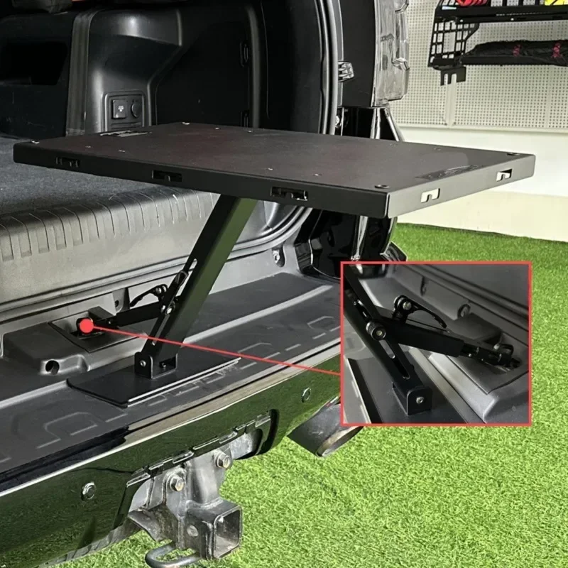 Aluminium Alloy Car Trunk Tray Table Outdoor Camping Portable Folding Tables Adjustable Easy Installation Reversible Tables