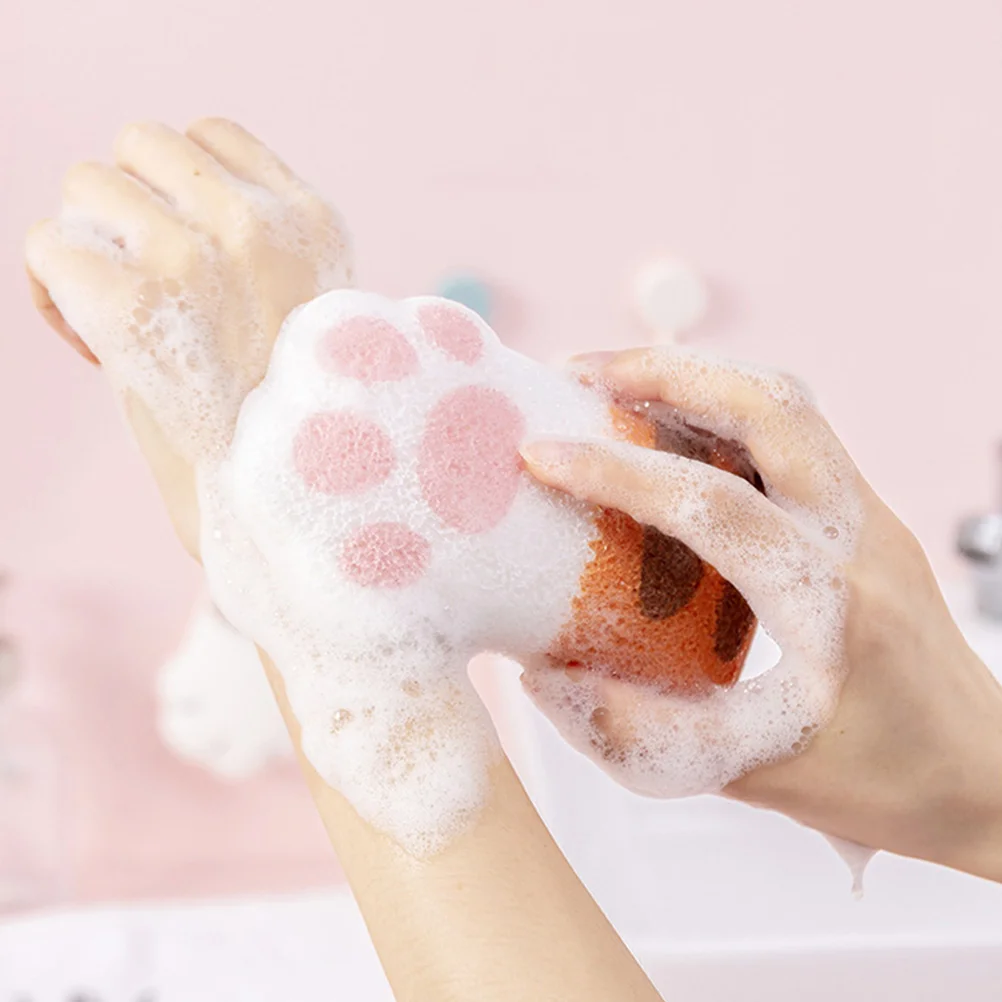 

Cute Baby Bath Sponge Hydrophilic PU Infant Shower Small Size Cartoon Design Easy Clean Body Newborn Bath Supply