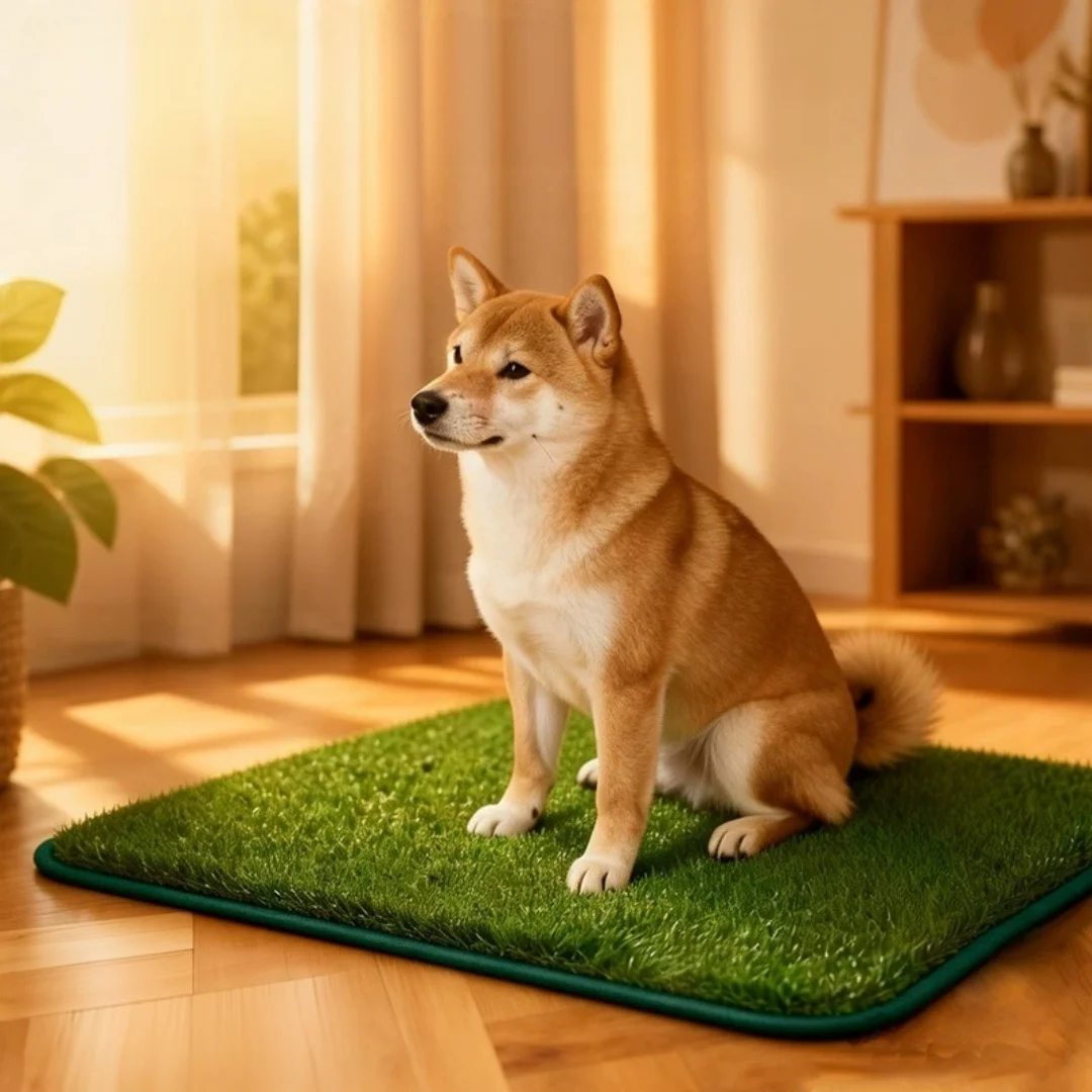 Waschbare Hundematte für den Haushalt, wiederverwendbare Kunstgrasmatte für Haustiertraining, geruchskontrollierende, leicht zu reinigende Urinmatte für rutschfesten Gebrauch. – Detail 3