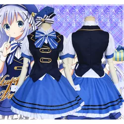 Amime Is The Order A Rabbit Kafuu Chino 코스프레 의상, 조끼 셔츠, 여아용 교복, 학생복, 파티 애니메이션