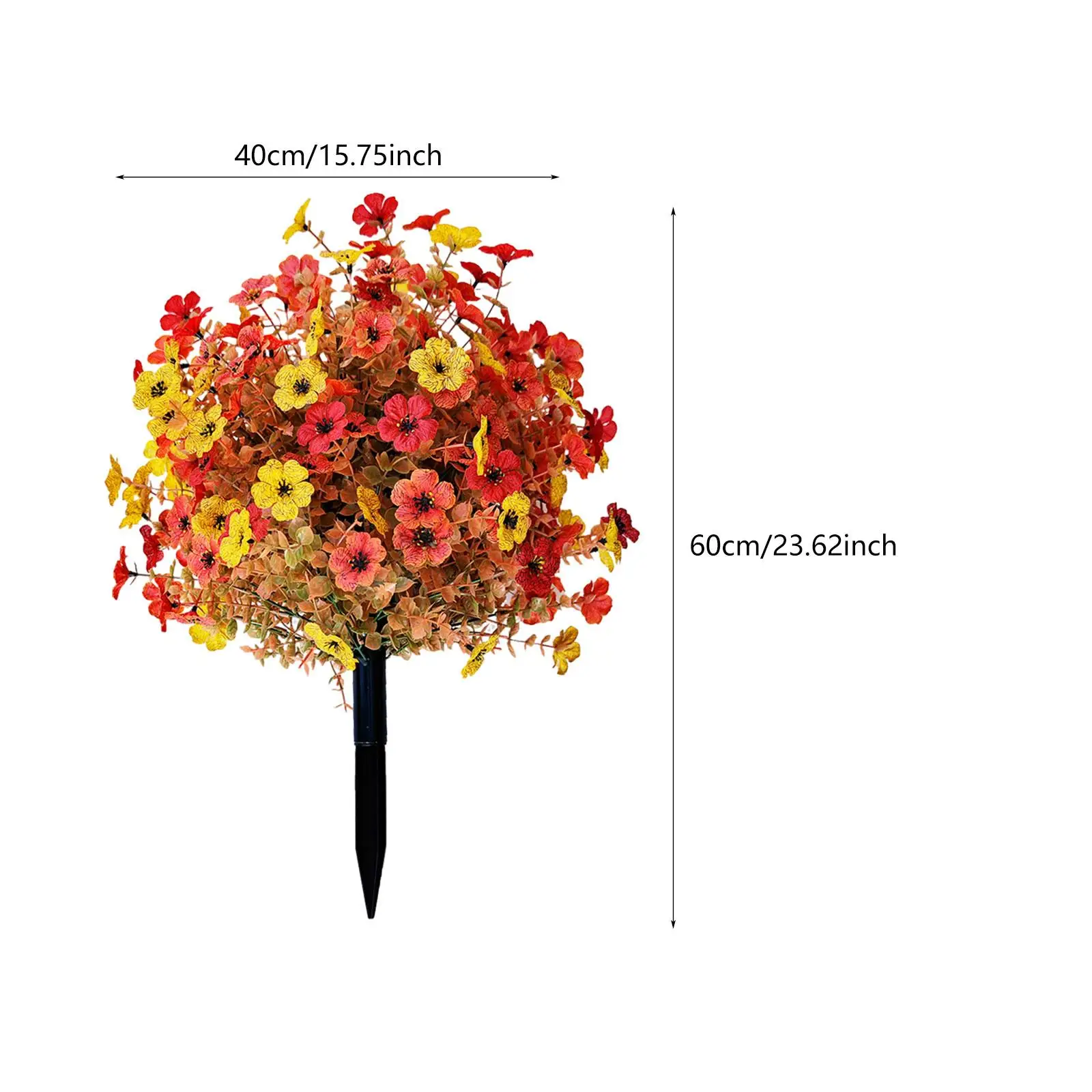 Artificial Flower Garden Stake Versatile Decoration for Patio Backyard Porch