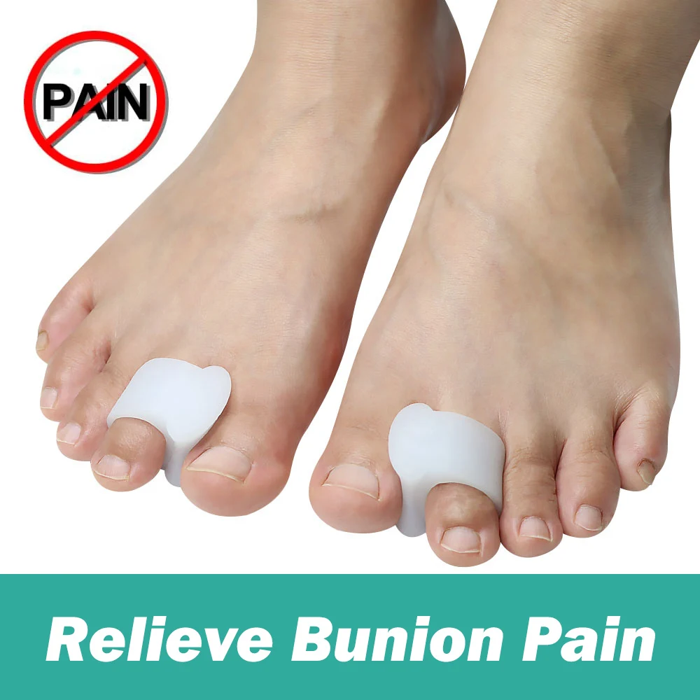 Pexmen 2Pcs Bunion Correctors for Women and Men Big Toe Spacer Pain Relief Gel Pads Straighten and Align Overlapping Toes