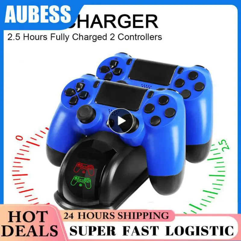 Dual Controller Charging Dock For Slim Controller USB Fast Charging Built-in Smart Chip Dock Station With LED Indicator