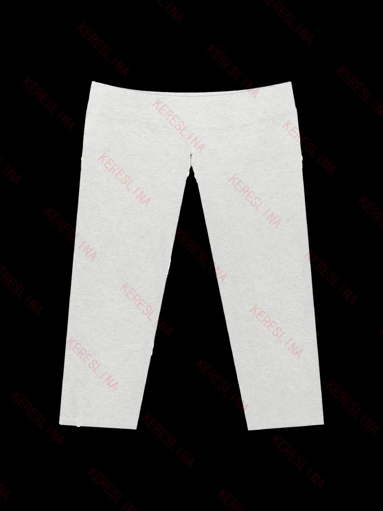 Mode automne hiver Y2K nouveaux pantalons pour femmes punk décontracté taille basse pantalons à 7 points Harajuku rétro couleur unie emo filles vêtements de rue