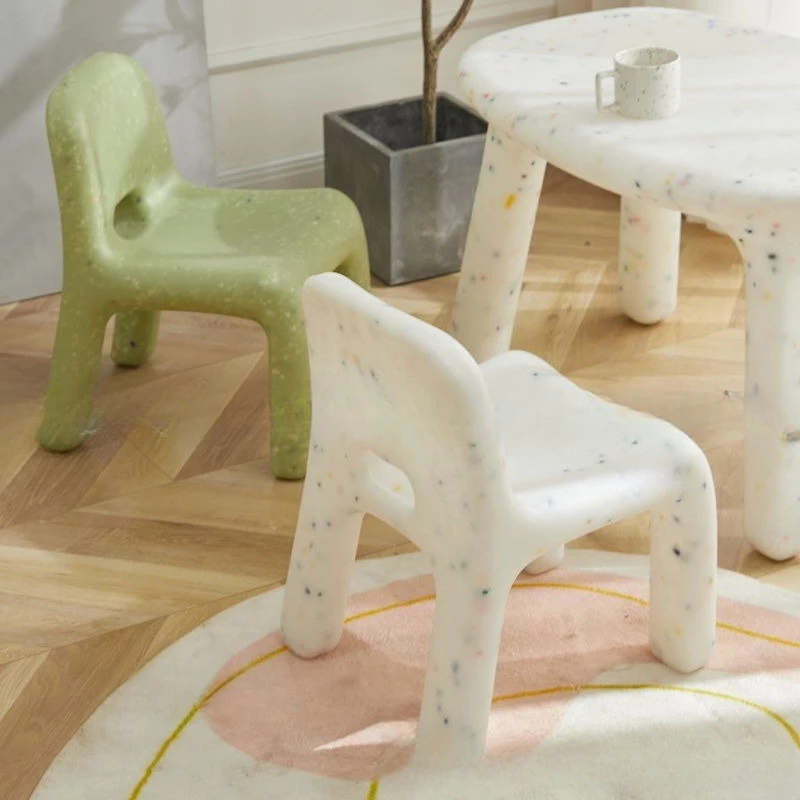 Chair Simple children's chair Plastic low stool Internet celebrity backrest Children's bench