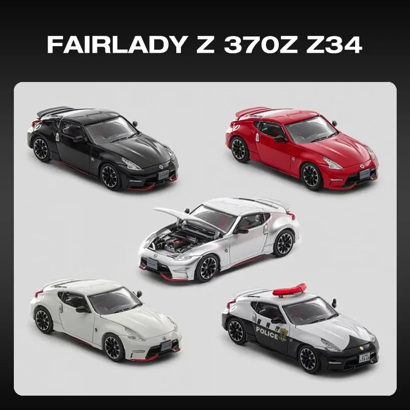 

PreSale FUJI 1:64 Fairlady Z Z34 370Z Openable Hood Diecast Diorama Car Model Collection Miniature Toys