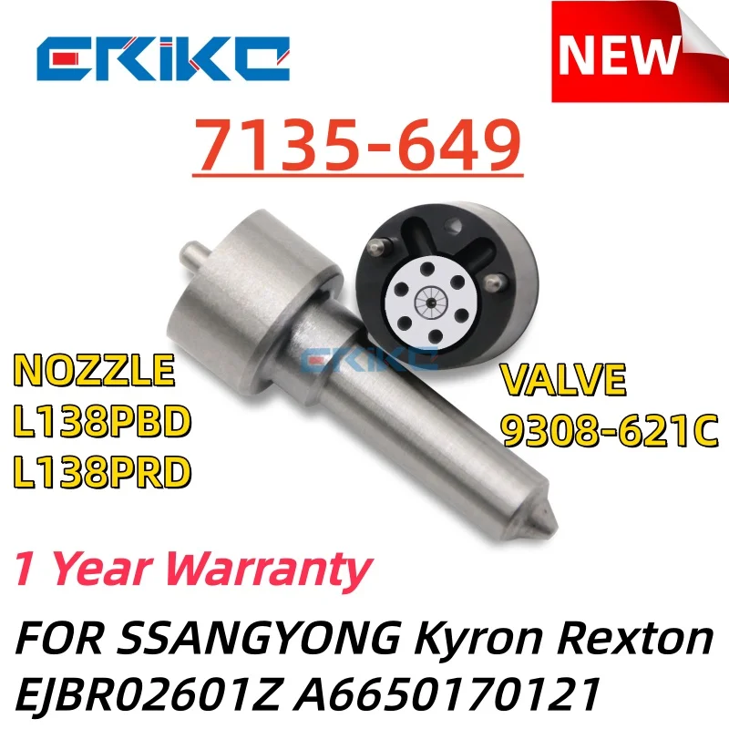 

РЕМОНТНЫЕ КОМПЛЕКТЫ 7135-649 НАСАДКА ДИЗЕЛЬНОГО ИНЖЕКТОРА L138PBD L138PRD КЛАПАН 9308-621C ДЛЯ SSANGYONG Kyron Rexton EJBR02601Z A6650170121