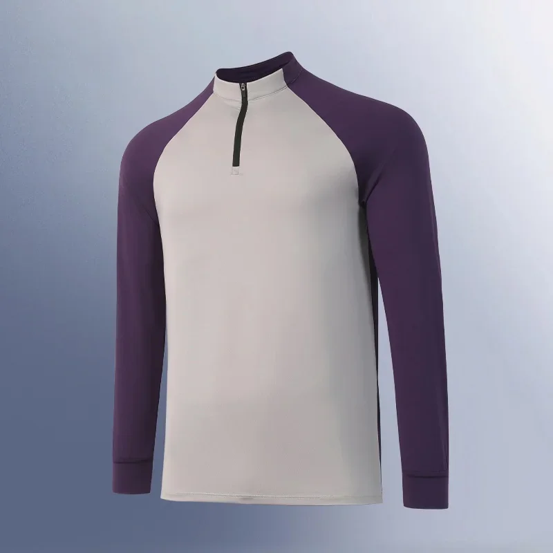 

Спортивные с длинными рукавами и полумолнией, для бега и фитнеса, быстросохнущие и дышащие, мягкие и удобные.