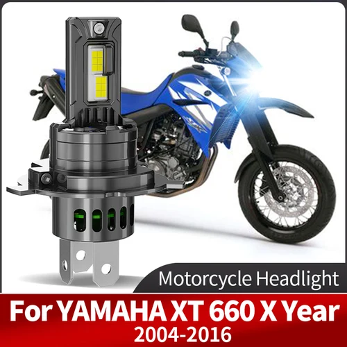 Imagen 1 del producto 1/2 Uds lámparas de motocicleta 70W blanco 20000LM H4 9003 faro LED Moto bombilla de repuesto delantera luces para YAMAHA XT 660X2004-2016