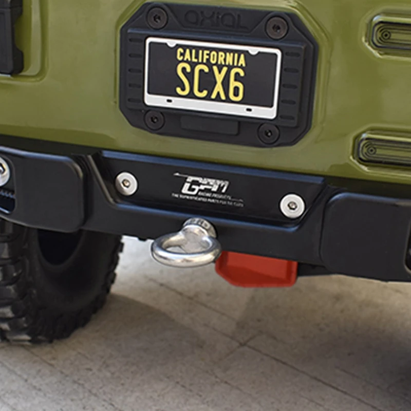 Metal Rear Bumper With Tow Hook For Axial SCX6 AXI05000 JEEP JLU 1/6 RC Crawler Car Upgrades Parts Accessories