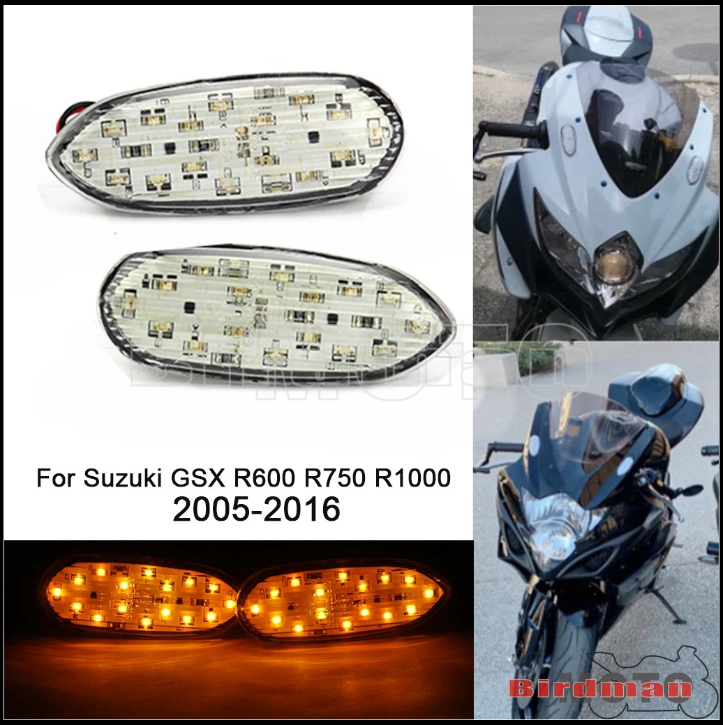 

Front LED Mirror Block Turn Off Signal Indicato Light For Suzuki GSX R600 R750 GSX-R600 GSX-R750 2006-16 GSX-R1000 R1000 2005-16