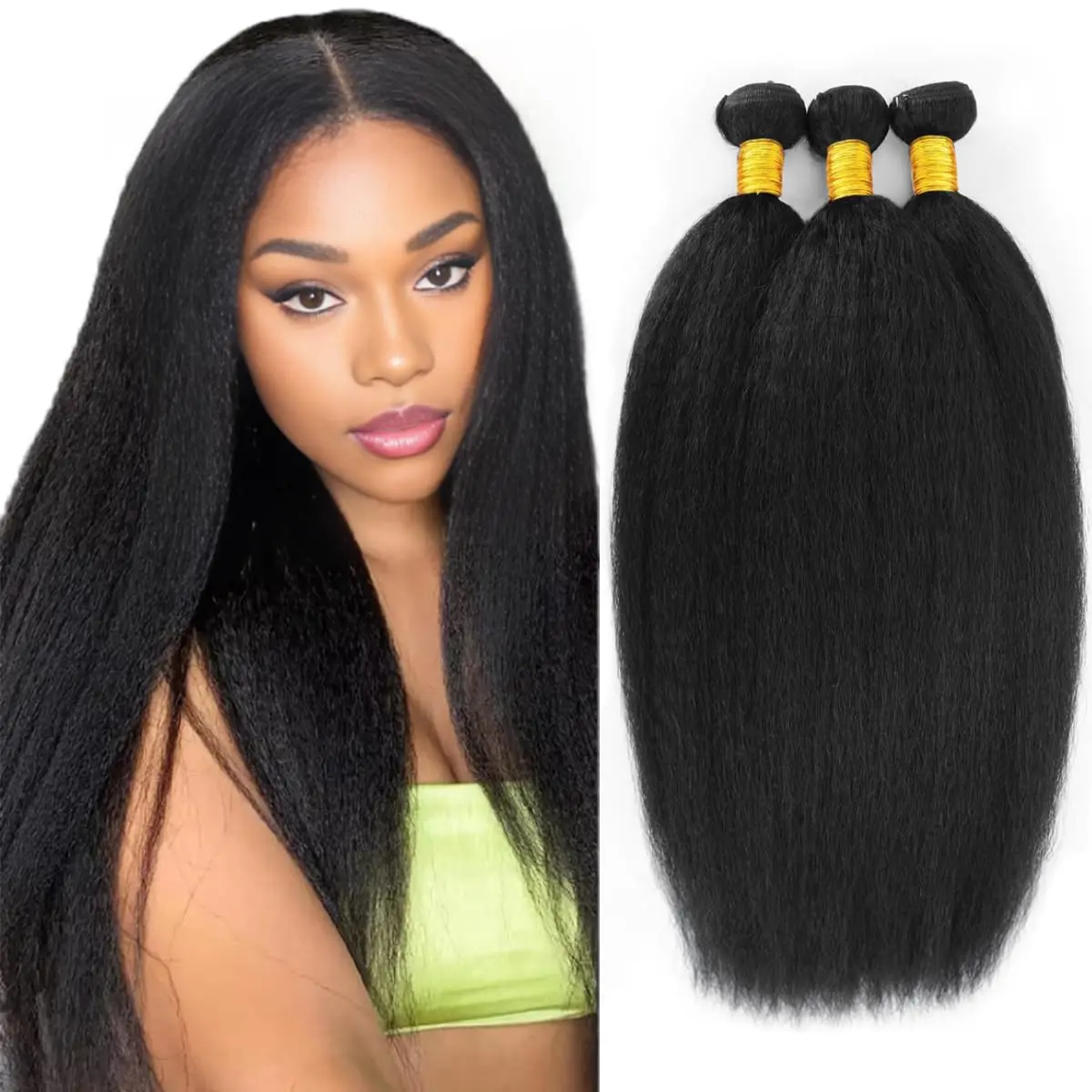 

Яки Прямые 3 Пучка Человеческих Волос Для Женщин 100% Необработанные Бразильские Яки Прямые Пучки Наращивание Человеческих Волос Натуральный Цвет