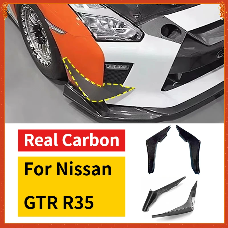 

Для Nissan GTR R35 настоящее сухое углеродное волокно для типа AP, передний бампер Canard, передний бампер, воздушная шторка, накладка, комплект кузова, аксессуары