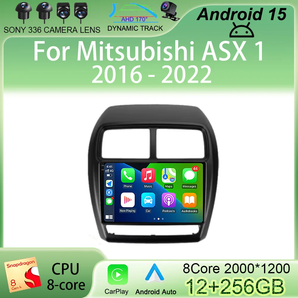 

Android 14 для Mitsubishi ASX 1 2016-2022 Автомобильный радиоприемник Мультимедийный видеоплеер Навигация GPS Android auto Беспроводной carplay DVD