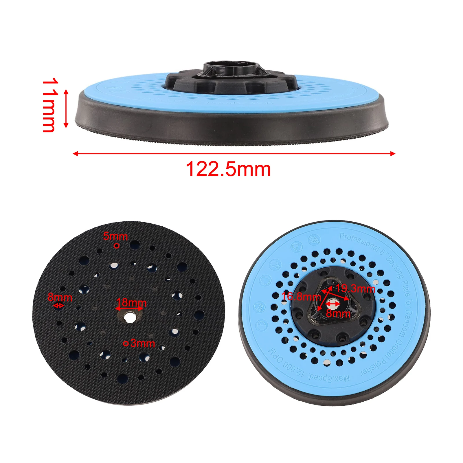 Polishing Applications Orbital for sanders Cooling Channels Sanding Pad Tool High-Speed Sanding Reliable Longevity 49 Holes