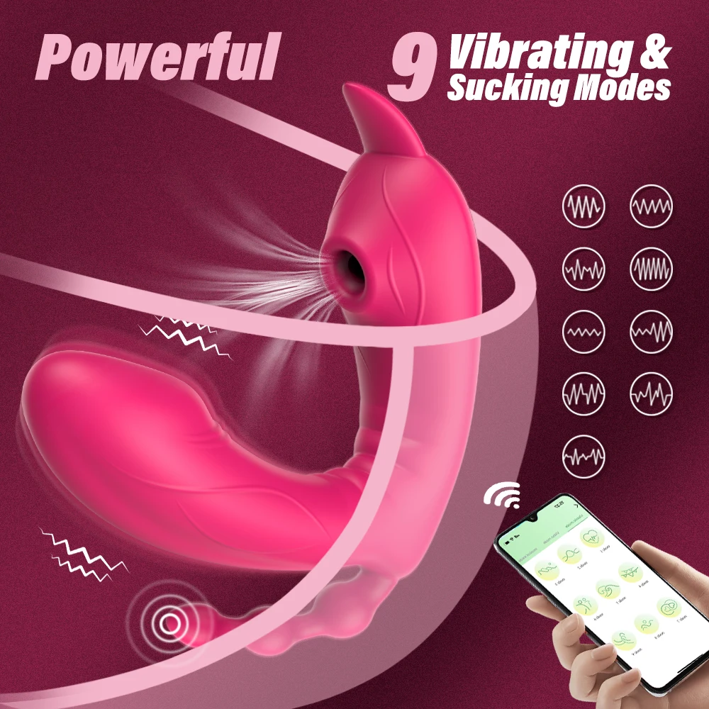 Wireless Remote Control Dildo Sucker Butterfly Clitoris Stimulator Wearable Vibrator Female Sex Toys for Women Couples Adults 18