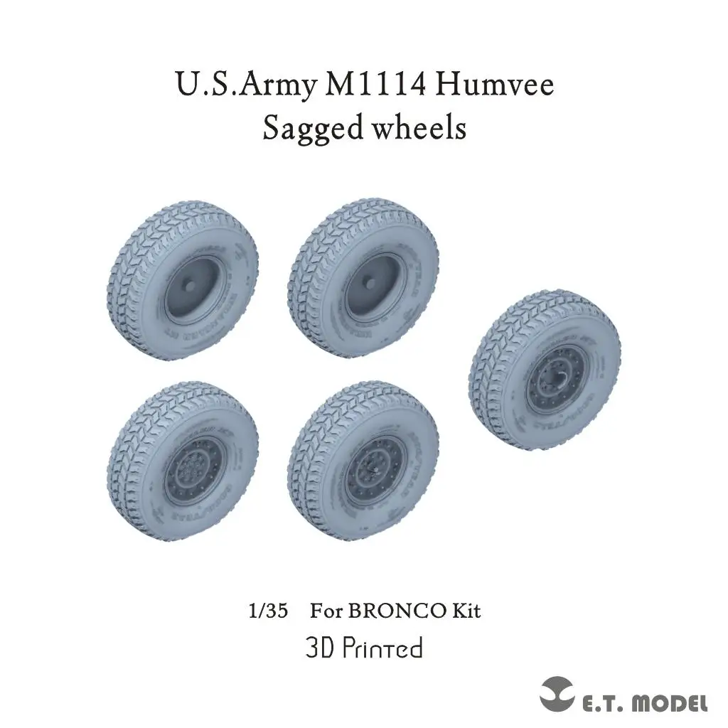 

ETModel P35-173 1/35 армии США M1114 Humvee провисатые колеса 3D-печать для BRONCO