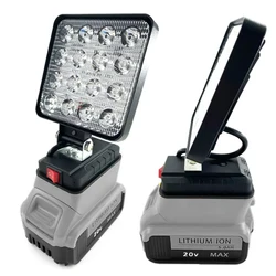For Dewalt Tool Lamp LED Work Light Portable Flashlight Outdoor Spotlight for DEWALT 14.4V-20V Li-ion Battery DCB182 DCB200