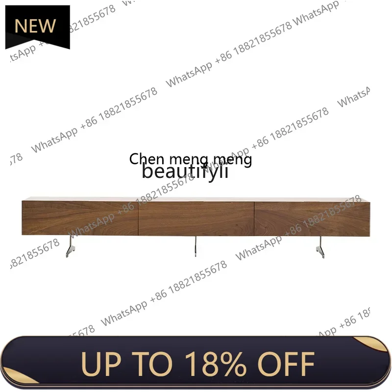 

P178 Italian Modern Simplicity Minimalism Nordic Modern Living Room Side Cabinet Solid Wood TV Cabinet living room furniture