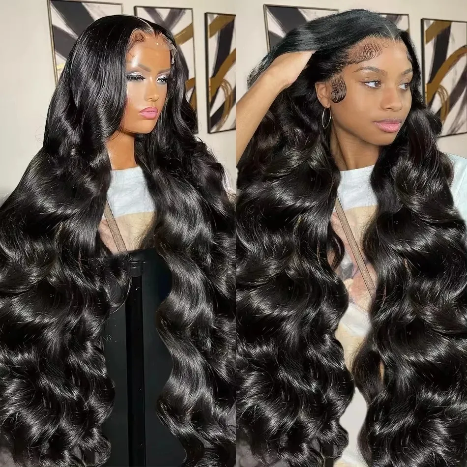 30 Inch Lace Front Wig PrePlucked 200 Density 13x6 For Women 5x5 Glueless HD Transparent Body Wave Lace Frontal Human Hair Wig