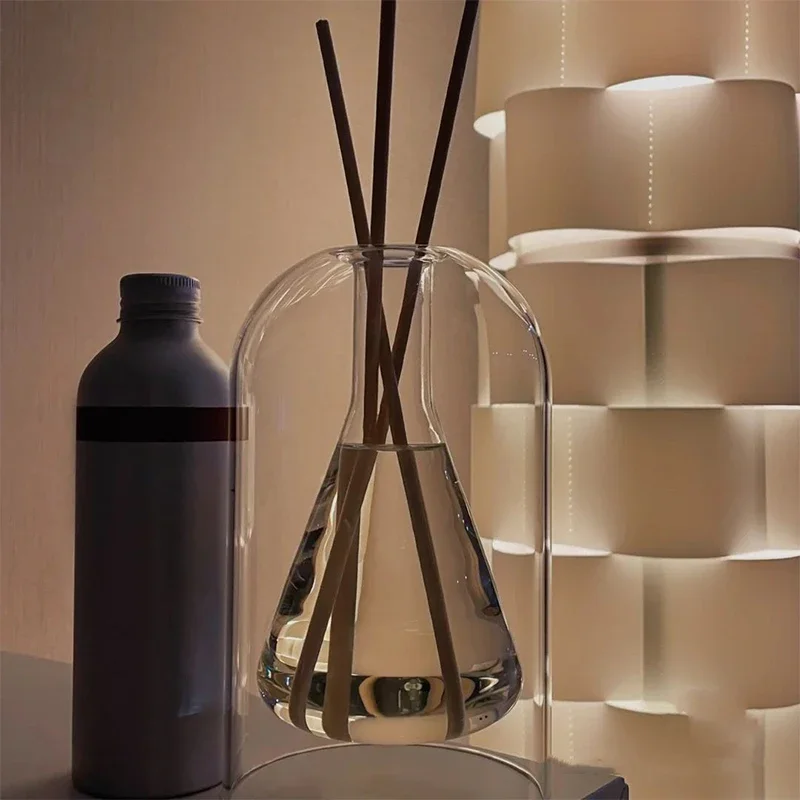 Aromatherapy Diffuser Bottle Glass Essential Oil with Diffusers Sticks Storage Containers Modern Style Home Decorations Supplies