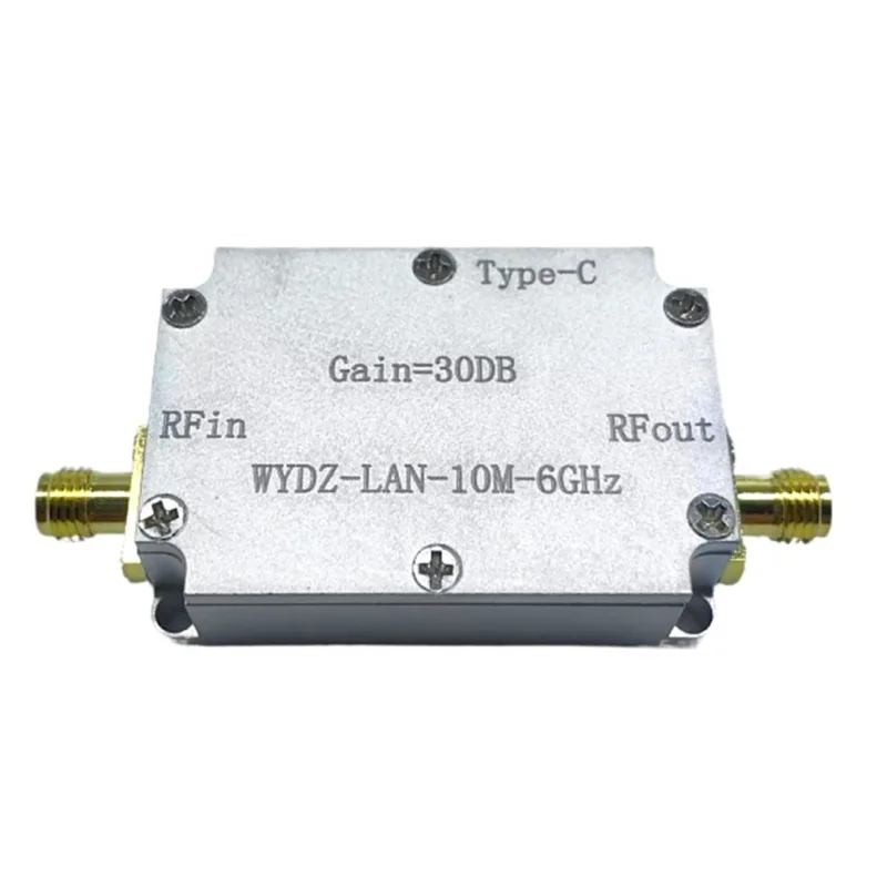 10M-6GHz Low Noise Amplifier Gain High Flatness Amplifier 40DB RF Signal Driving Receiver Front End