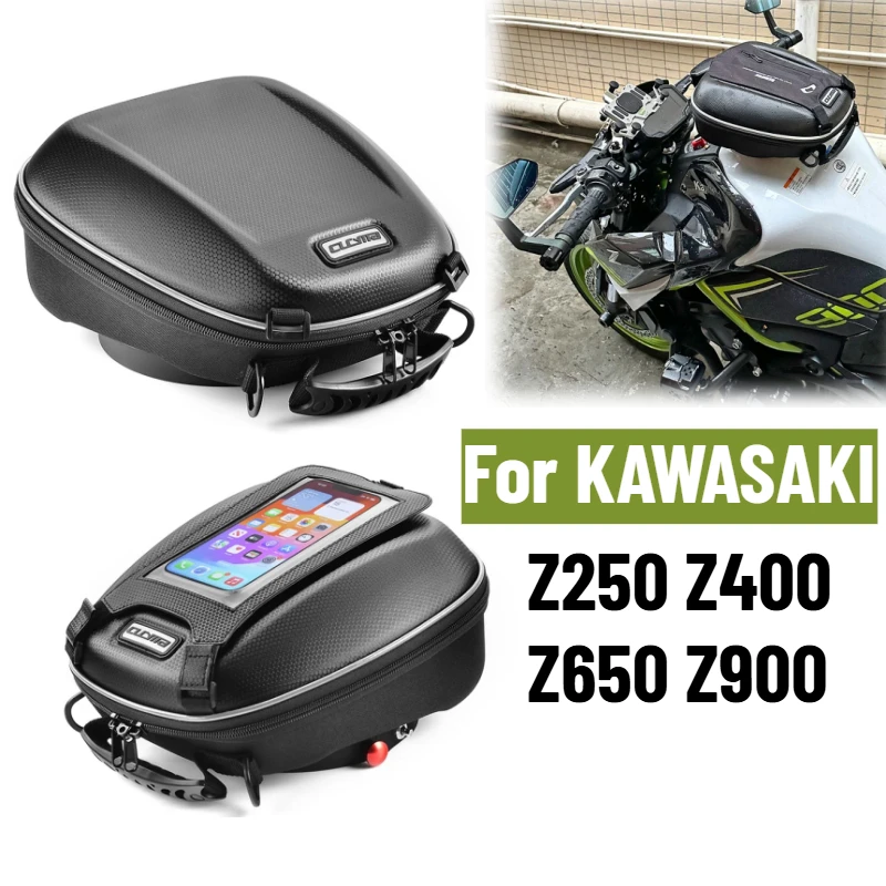 Tank Bag For KAWASAKI Z250 Z400 Z650 Z900 ZR900/SE Z1000SX ZX1000 H2 ZR1000SE Motorcycle Luggage Navigation Backpack Quick Lock