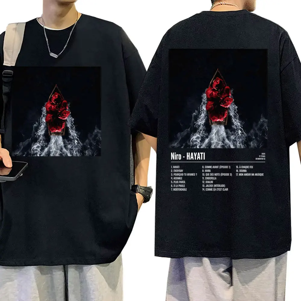 

Rapper Niro HAYATI Album Graphic Tshirt Men Women Fashion Casual Oversized Short Sleeve Summer Male Vintage Hip Hop Rock T-shirt