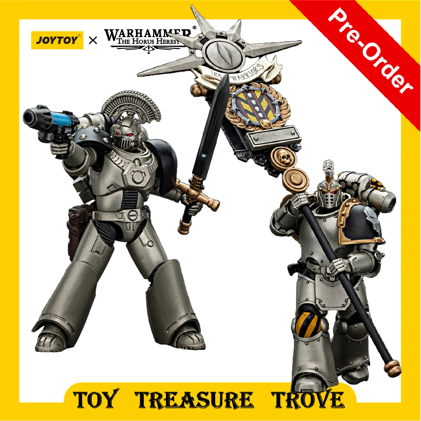 

[PRE ORDER] JOYTOY Warhammer 30K 1/18 Action Figures Iron Warriors MKVI Tactical Sergeant & Command Squad Chosen 2PCS Model Toy