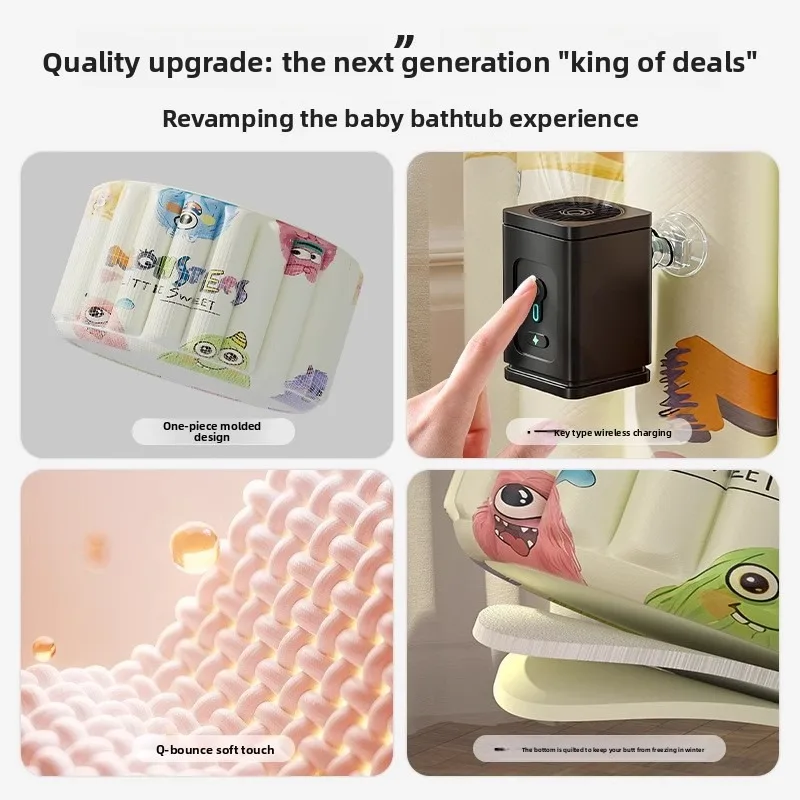 Cloud Bubble Inflatable Baby Bath Tub Folding Portable Baby Bath Tub Warm Bath for Kids Home Use Infant Bathtub Spa Tub Bath Tub