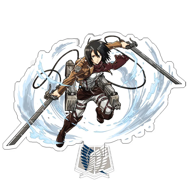 Attack on Titan Acrylic Standing Sign Cartoon Anime Figure Peripherals Stand Model Kids Desktop Ornament Collection Model Gifts