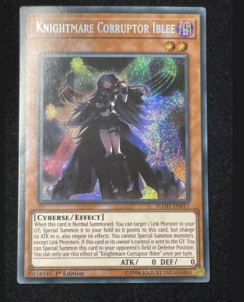 Yugioh KONAMI Duel Monsters FOLD-EN017 Knightmare Corruptor Iblee Secret English 1st Edition Collection Mint Card