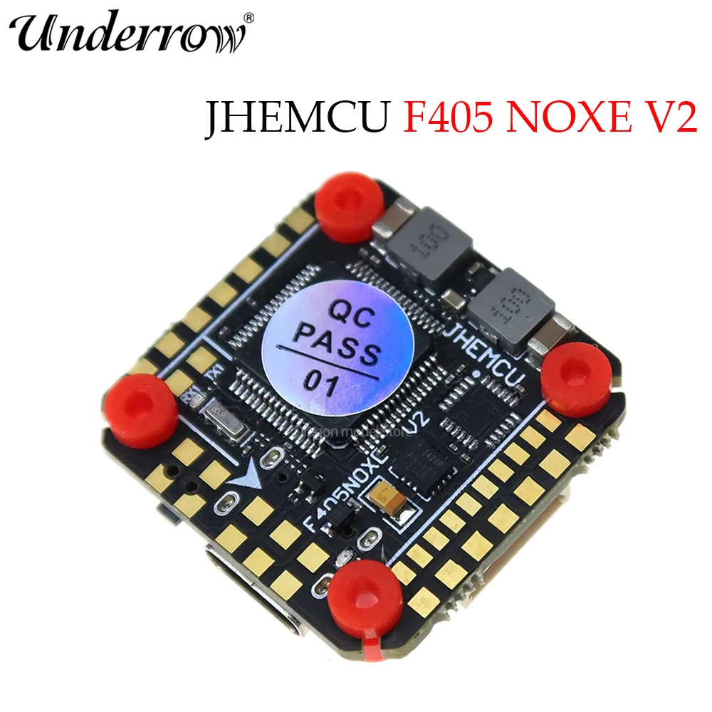 JHEMCU F405 NOXE V2 Flight Controller Baro OSD 16MB BlackBox 5V 10V Dual BEC 20X20mm 3-6S LIPO for FPV Freestyle Drone DIY Parts