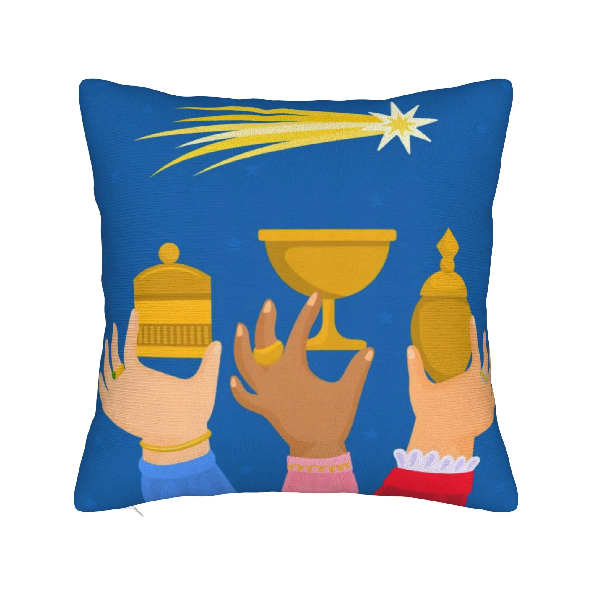 

Día de los Reyes Magos Epifanía Three Kings Наволочки Продукт Чехлы для подушек Пледы Наволочки Квадратные несколько размеров