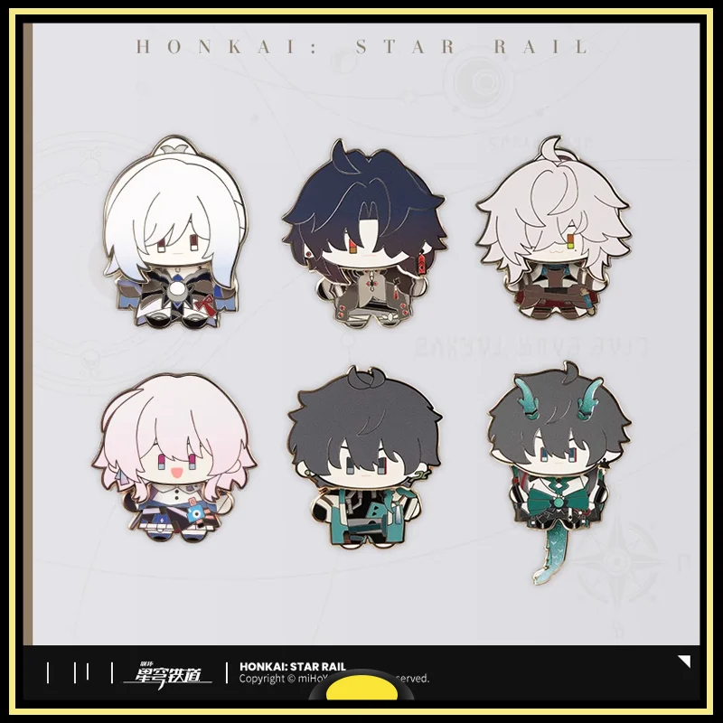 

Honkai Star Rail Peripheral products Metal Pin Blade Jing Yuan Dan Heng March 7th badge Birthday Peripheral products original