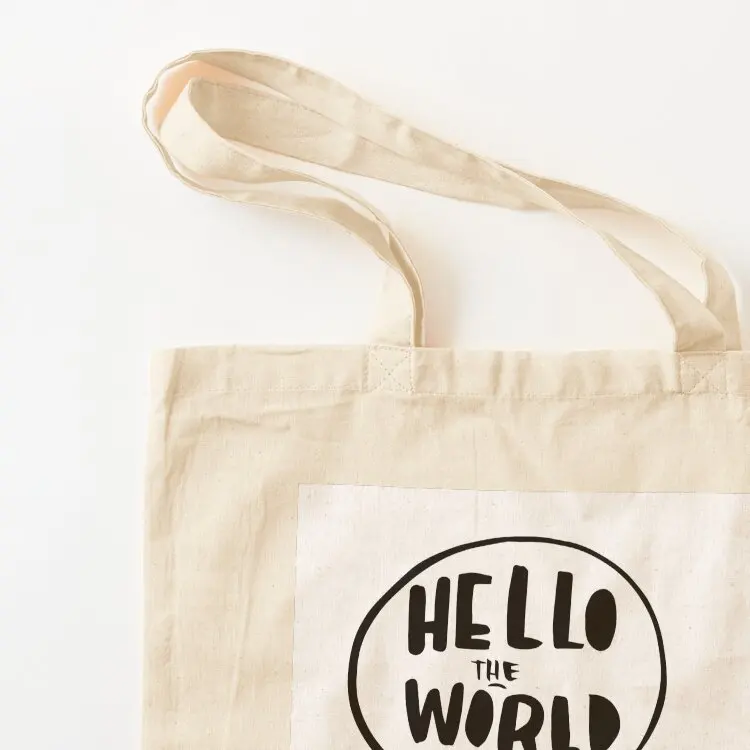 Hello the World Tote Bag supermarket folding bag Women's shopper bag sacs de shopping great
