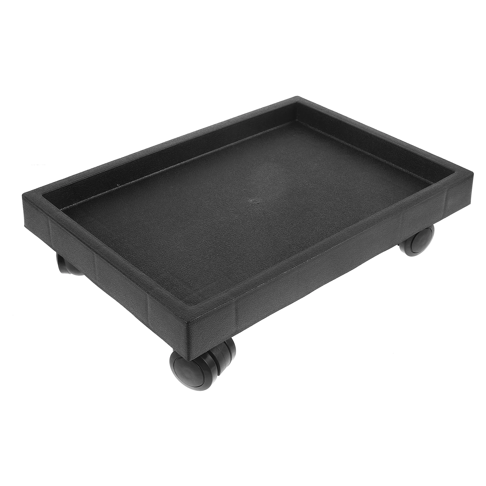 s Flower Pot Tray Stand on Wheels Sturdy Tempered Glass Rectangular Base Prevents Water Leakage Easy Movement Plant Roller Base