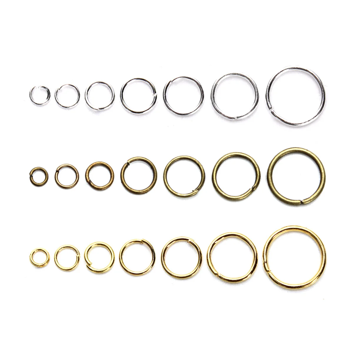 

1450pcs Closed Jump Rings 3/4/5/6/7/8/10Mm Silver Tone Connectors For Jewelry Making Diy Craft Bracelets Necklaces Findings