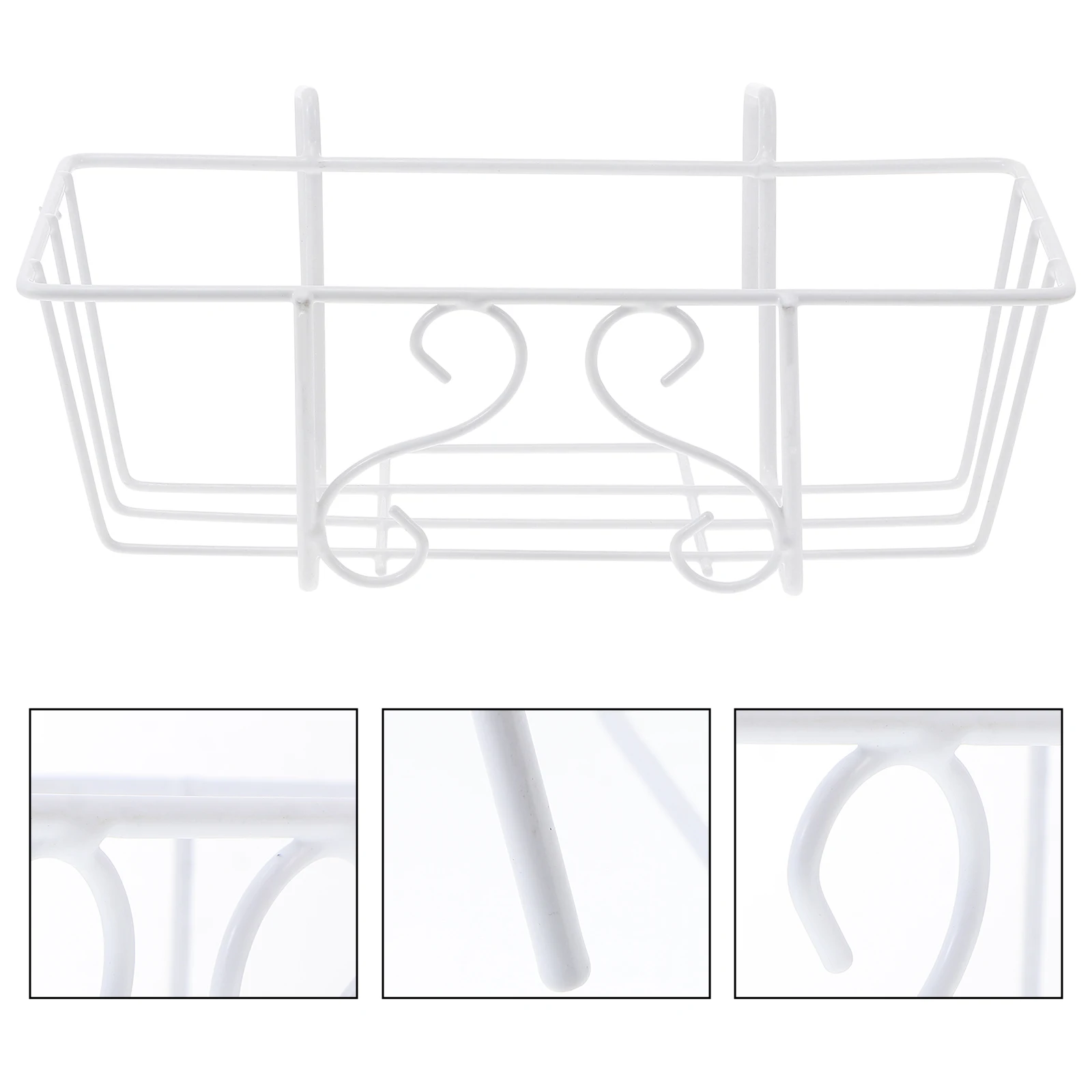 

Hanging Flowerpot Rack Sturdy Iron Planter Bracket for Balcony Garden Fence Decorative Plant Holder Small Bonsai Display Yard