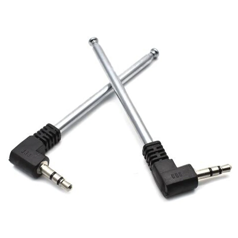★▲1/2 Piezas Conector Universal de 3.5mm para Antena Externa, Amplificador de Señal en Forma de L para Teléfonos Móviles 3