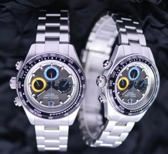 Three-eye Solar Chronograph Quartz Waterproof Men's Watch