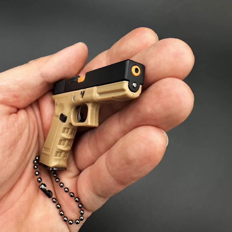 Mini G17 Metal Toy Gun Model Alloy Keychain Detachable Collection Color Impressive Birthday Christmas for Military Junkie