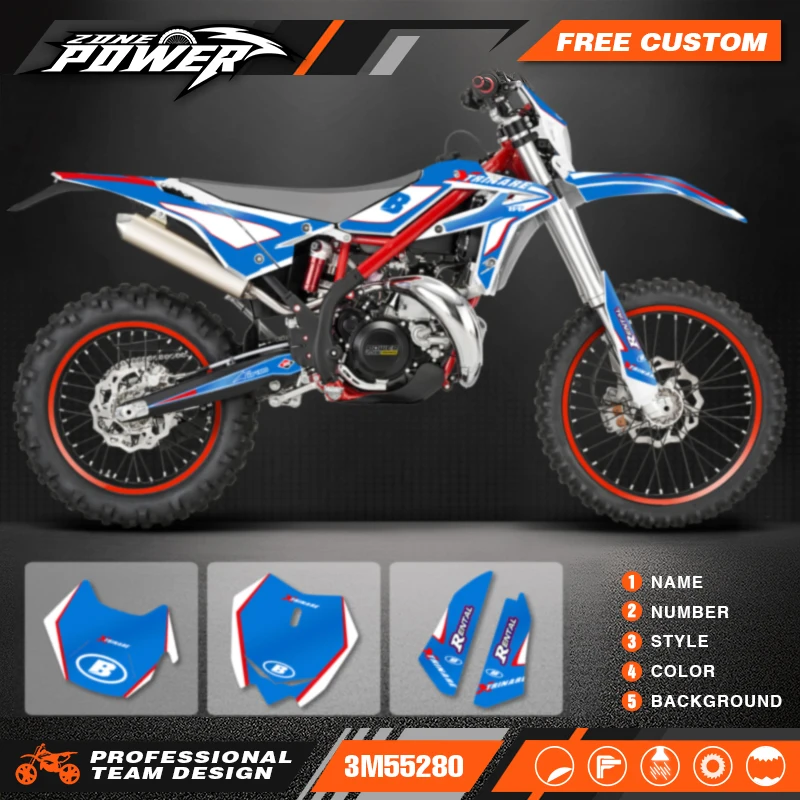 Powerzone Custom Backgrounds Graphics Decals Sticker Kits for Beta Xtrainer 150 200 250 300 400 450 2020 2021 2022 13