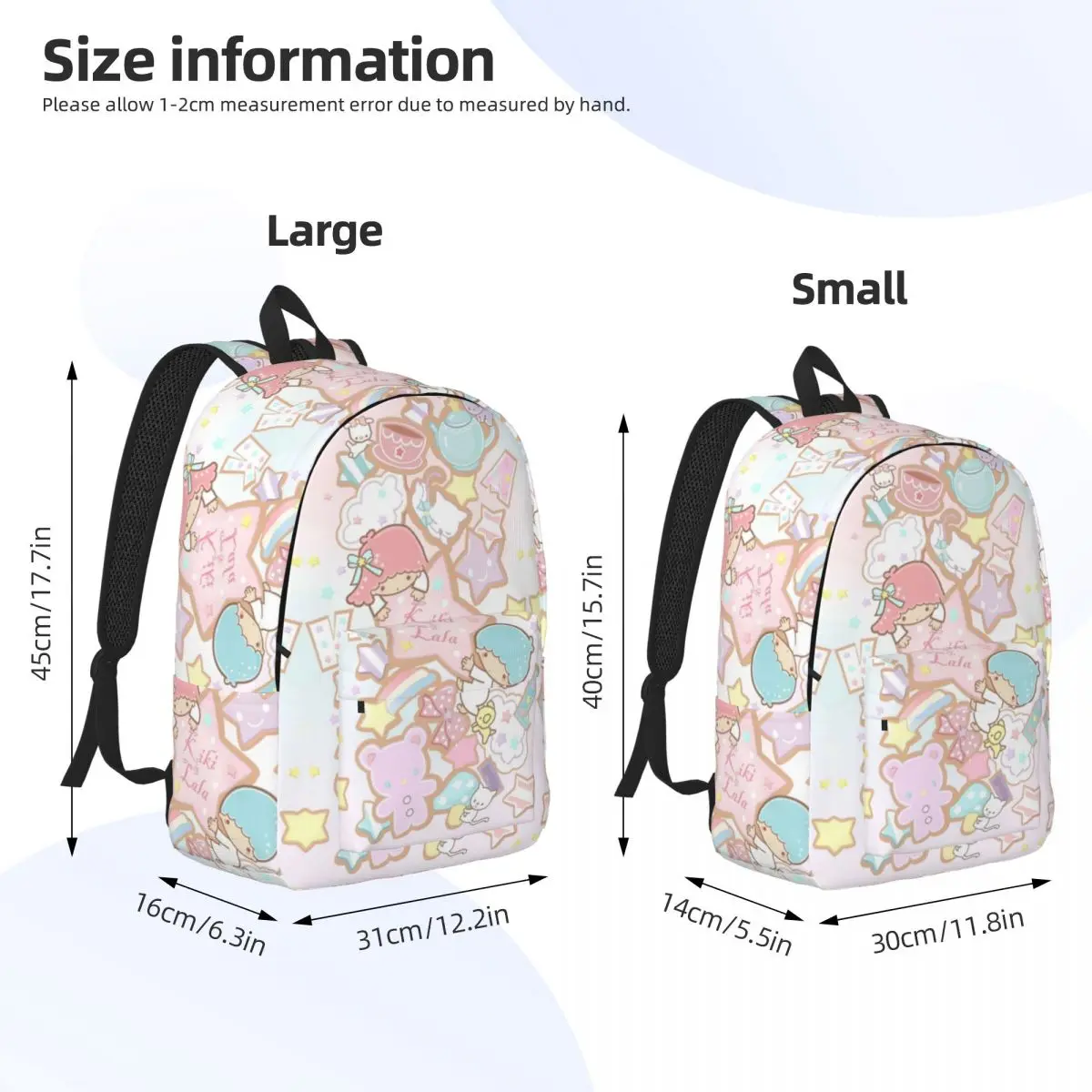 Rucksack Twin Stars Large Capacity Sanrio Litte Twin Stars For Men Women Birthday Gift Portable Storage Bag Travel