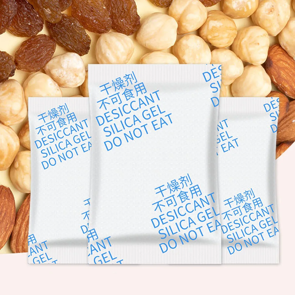 0.5g/1g/2g/3g/5g Packets of Silica Gel Sachets Desiccant Pouches Kitchen Room Living Absorber Bag Clothes Food Moisture Absorber